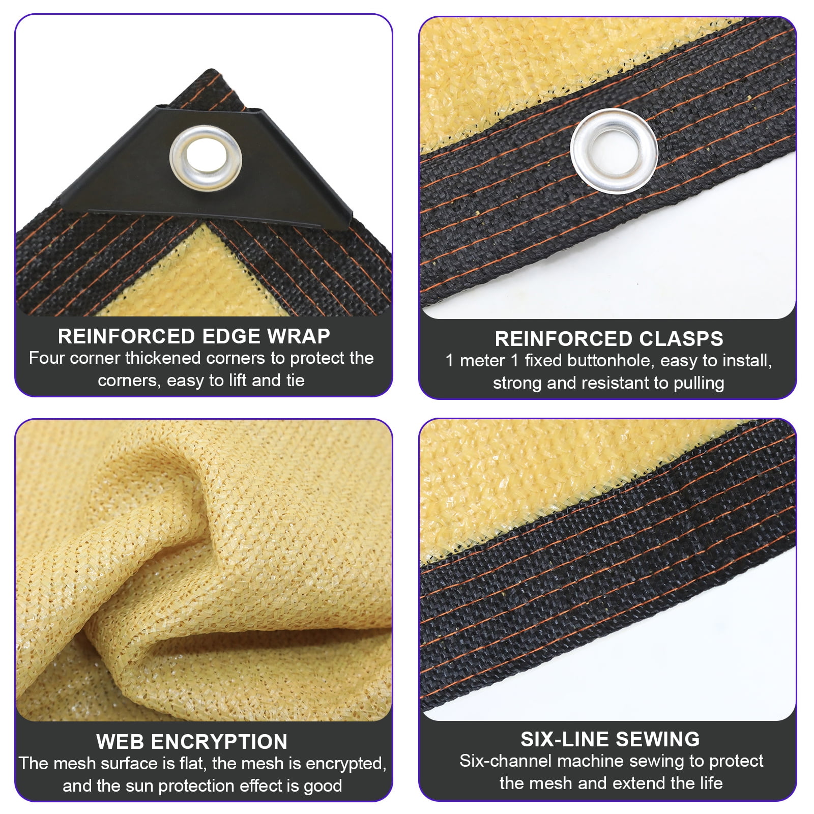 Sinkoo 95% Sun Shade Cloth, 10x20Ft, Outdoors Sunshade Shade Fabric Privacy Screen with Grommets for Outdoor Patio Garden Camping Fishing, Beige