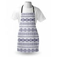 thumbnail image 3 of Tribal Apron Mexican Aztec Pattern with Geometric Forms Vintage Ethnic Boho Artwork Design Print, Unisex Kitchen Bib Apron with Adjustable Neck for Cooking Baking Gardening, Mauve White, by Ambesonne, 3 of 3