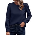 thumbnail image 2 of Qiopertar Hauts à Manches Longues Col Rond Mode Décontractée Automne Hiver pour Femmes en Solde Livraison Gratuite à Moins de 5$ jusqu'à 90 % de Réduction, 2 of 9