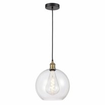 616-1P-BAB-G122-12 Innovations Lighting Athens - 1 Light Mini Pendant In Industrial Style-14.38 Inches Tall and 11.75 Inches Wide-Black Antique Brass