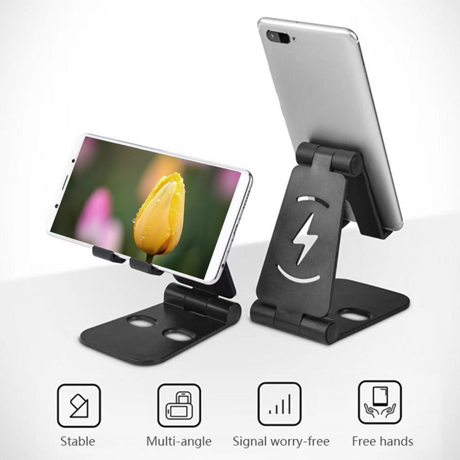 Details about   Universal Adjustable Foldable Cell Phone Tablet Desktop Desk Stand Mount Holder