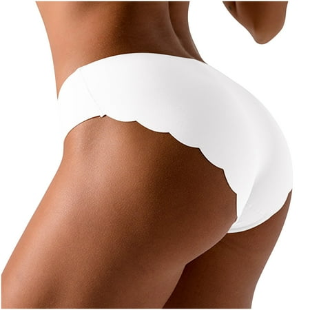 BSDJILFG Silk Panties for Women Soft Stretch Seamless Hipster Butt-Lifting Control Low Rise Solid Color Underwear Rollback