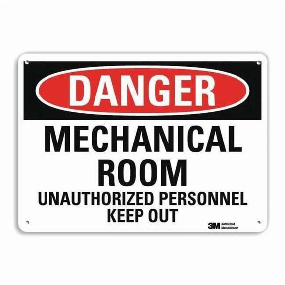 Lyle Danger Sign,10 in x 14 in,Aluminum U3-1786-RA_14X10