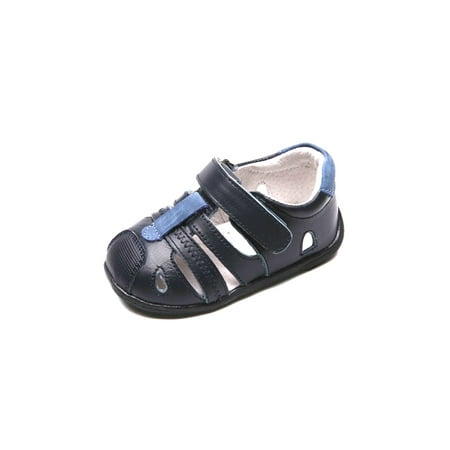 

Ymiytan Boys & Girls Sandals Round Toe Flats Closed Toes Casual Shoes Indoor&outdoor Non-slip Lightweight Hollow Out Blue 4C