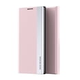 thumbnail image 1 of Pink Electroplating Bracket Mobile Phone Case Flip Type Fourth Generation Magnetic Side Window Leather Case, Phone Case For Samsung Galaxy S22/S21, Galaxy A71 4G, Galaxy S22 Plus, Galaxy A53 5G, 1 of 5