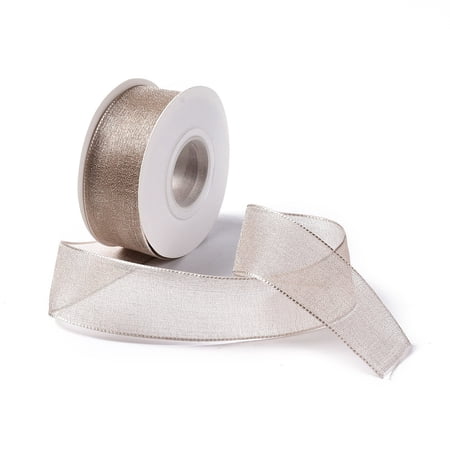 10 Yards Polyester Chiffon Ribbon for DIY Jewelry Making Camel 1- inch(25.5mm)