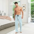 thumbnail image 7 of FREEAMG Grey Checkered Gingham Men's Pajama Pants Sleepwear Lounge Pajama Bottoms, 7 of 7