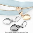 thumbnail image 3 of QZS 5Pcs Multicolor Heart Shaped Zipper,Durable Zipper Pulls Replacement for Jacket,Replacement Slider for Backpacks for Luggage, 3 of 6