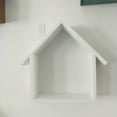 thumbnail image 5 of Estantes de pared flotantes en forma de casa, almacenamiento para sala de estar y decoración del hogar, color blanco, 5 uds., 5 of 5