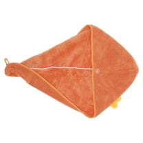 1 Pc Women Soft Side Flowers Hair Towel for Bathroom Vacation Travel Orange Coral Velvet