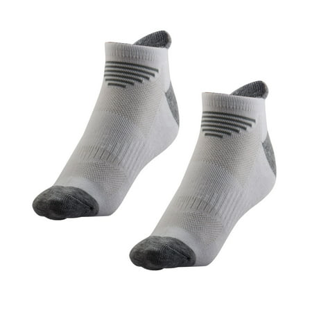 Men Running Jogging Basketball Athletic Sport Casual Ankle Socks White Gray