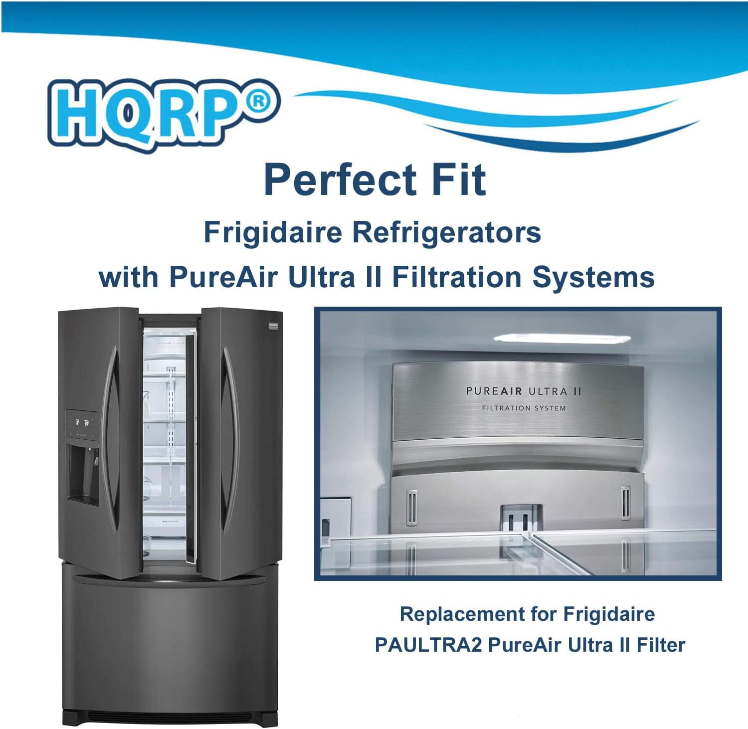 HQRP 8-Pack Activated Carbon Refrigerator Filter Replacement For Frigidaire PAULTRA2 PureAir Ultra II