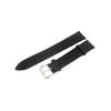 Black Faux Leather Shiny Finish Wristwatch Strap Band Replacement 18mm