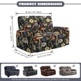 thumbnail image 3 of Jiueut Mushroom Dragonfly Daisy Flower Pattern Recliner Loveseat Slipcover, Polyester Spandex Couch Cover Elastic Reclining Chair Covers Universal Fit for Most Sofa Couch, 3 of 7