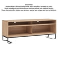 thumbnail image 7 of 60" Media Entertainment Console 4 Compartments Metal Base & wood Light Oak Brown, 7 of 7
