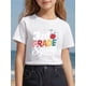 thumbnail image 1 of Girls' T-Shirt - Casual Round Neck Tee with Colorful ”3rd Grade Squad“ Print, Soft Breathable Fabric for Summer Outdoor Play & Casual Attire, Shirts for Girls, Playful Design, Comfortable Fit, 1 of 7