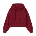 thumbnail image 7 of Ynynloco Womens Zip Up Hoodies Cropped Jackets Fall Outfits Lightweight Slouchy Drop Shoulder Casual Travel Winter with Pockets Airport Workout Athletic, 7 of 7