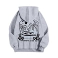 thumbnail image 5 of Sweat à Capuche Imprimé Lettre pour Femmes Manches Longues avec Poches, 5 of 5