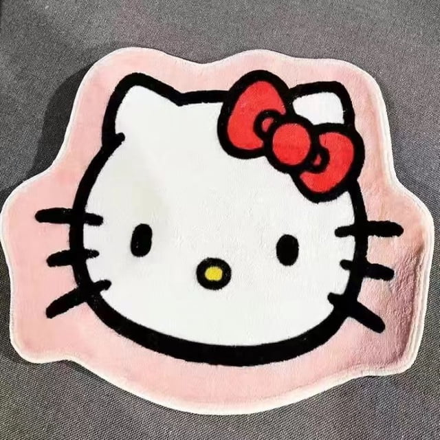 Alfombra de felpa Kawaii Hello Kitty, tapete de Anime Kt Cat Pochacco, cojín suave para coche, chica, corazón, lindo, dormitorio, alfombra antideslizante, decoración de habitación