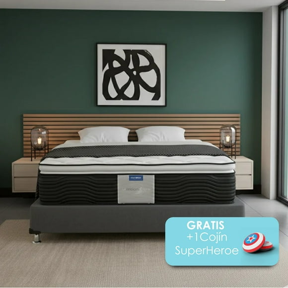 Colchón Individual Restonic Random Con 2 Almohadas y Complemento Mooncare