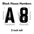 thumbnail image 4 of 5 Inch House Numbers Letters, Black House Address Letters, Outdoor Mailbox Numbers, Modern Metal Address Number Letter for Homes, Apartments, Farms, Outside (S), 4 of 5