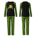 thumbnail image 2 of Conjuntos de pijamas navideños familiares a juego Grinch 2024, pijama de Grinch con parte superior y pantalones de pijama a cuadros, pijama de Grinch para niños y adultos para la familia, Mujer XL, 2 of 5