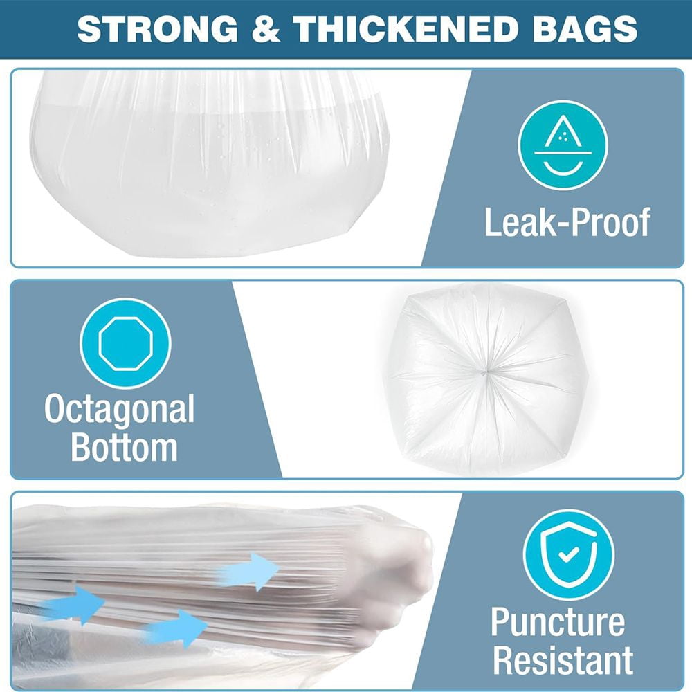 130-Pack 13 Gallon Heavy-Duty Garbage Bags – Expandable, Leak-Resistant, Odor-Proof Trash Bags for Home & Outdoor