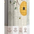 thumbnail image 6 of Bees Branches Sheer Curtains 84 Inch Length 2 Panels Set, Farmhouse Spring Botanical Elegant Voile Window Treatment Rod Pocket Curtains Sheers Drapes for Bedroom/Living Room/Kitchen 52"x84"x2, 6 of 7