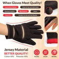 thumbnail image 3 of Brown Jersey Gloves for Women and Men, 9.5 Inch. Pack of 288 144 Pairs Red Fleece Lined Polyester and Cotton Jersey Work Gloves with Open Cuff. Washable Cotton Gardening Gifts, 3 of 8