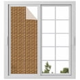 thumbnail image 2 of Vintage Rattan Window Privacy Film, Minimalist Abstract Wicker Texture Brown Static Cling UV Sun Blocking Tint Film Heat Control Windows Films for Bedroom Bathroom, Window Stickers 29.5"x78.7", 2 of 8
