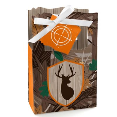 Gone Hunting Deer Hunting Camo Baby Shower Or Birthday Party Favor Boxes Set Of 12 Walmart Com Walmart Com