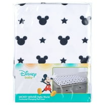 Disney Mickey Mouse Hello World Star/Icon Super Soft Changing Pad Cover, Infant Boy