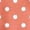 #0347-Orange, variant on Pincandy Women's Casual Random Polka Dot Print V Neck Collared 3/4 Sleeve T Shirt Relaxed Fit Comfy Top for Spring Fall Daily and Shopping Outfits