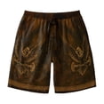 thumbnail image 5 of Gym Shorts Men Graphic Print Drawstring Casual Knit Summer Workout Shorts Men With Pockets, 5 of 5