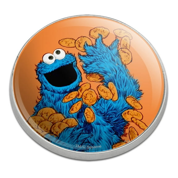 Sesame Street Vintage Cookie Monster Golfing Premium Metal Golf Ball Marker
