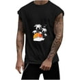 thumbnail image 2 of LSLJS Men Tank Hommes Top Mode Décontractée Impression Pull Round Neck Sports Tank Hauts Gilet, 2 of 5
