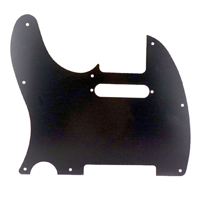 2x Black/Silver 8 Hole Tele Guitar Pickguard Metal Pick Guard for Standard Pickguard Replacement