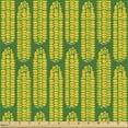 Ambesonne Food Fabric by the Yard Upholstery, Geometric Style Corns