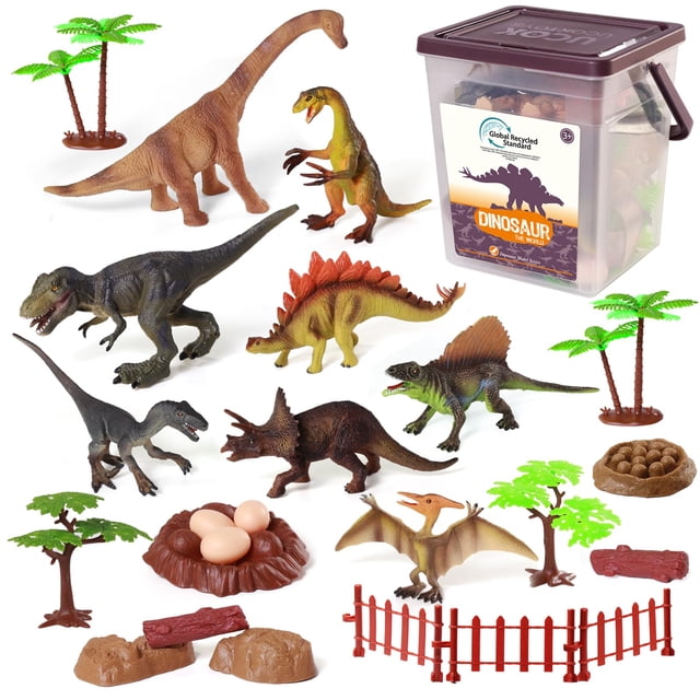 Muñecos de dinosaurio BIWASE GRS, aptos para juguetes de plástico reciclado
