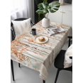 thumbnail image 6 of Orange Grey Forest Table Cloth, Grey Modern Art Oil Painting Waterproof Tablecloth for Rectangle Tables, Reusable Washable Fabric Table Cover for Restaurant Kitchen Dining Tables 54"x108", 6 of 6