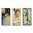 thumbnail image 2 of Designart "Retro Abstract Illustration Divine Secrets VI" Modern Geometric Framed Wall Art Set Of 3 - Blue Abstract Frame Gallery Wall Set For Home Decor, 2 of 6