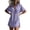 Purple, variant on Women's Cotton Blend Button Down Shirt, Short Sleeve Collared Blouse with Pocket, Loose Fit Casual Summer Tunic Top