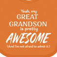 thumbnail image 4 of Inktastic Yeah My Great Grandson is Pretty Awesome Boys or Girls Baby Bib, 4 of 4