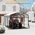 thumbnail image 5 of 10 x 15 FT Metal Carport with Galvanized Steel Roof, Heavy Duty Metal Roof Carport with Enhanced Base, Tall Kits Garage for Tractors, Trucks, Boats, Cars, 5 of 9