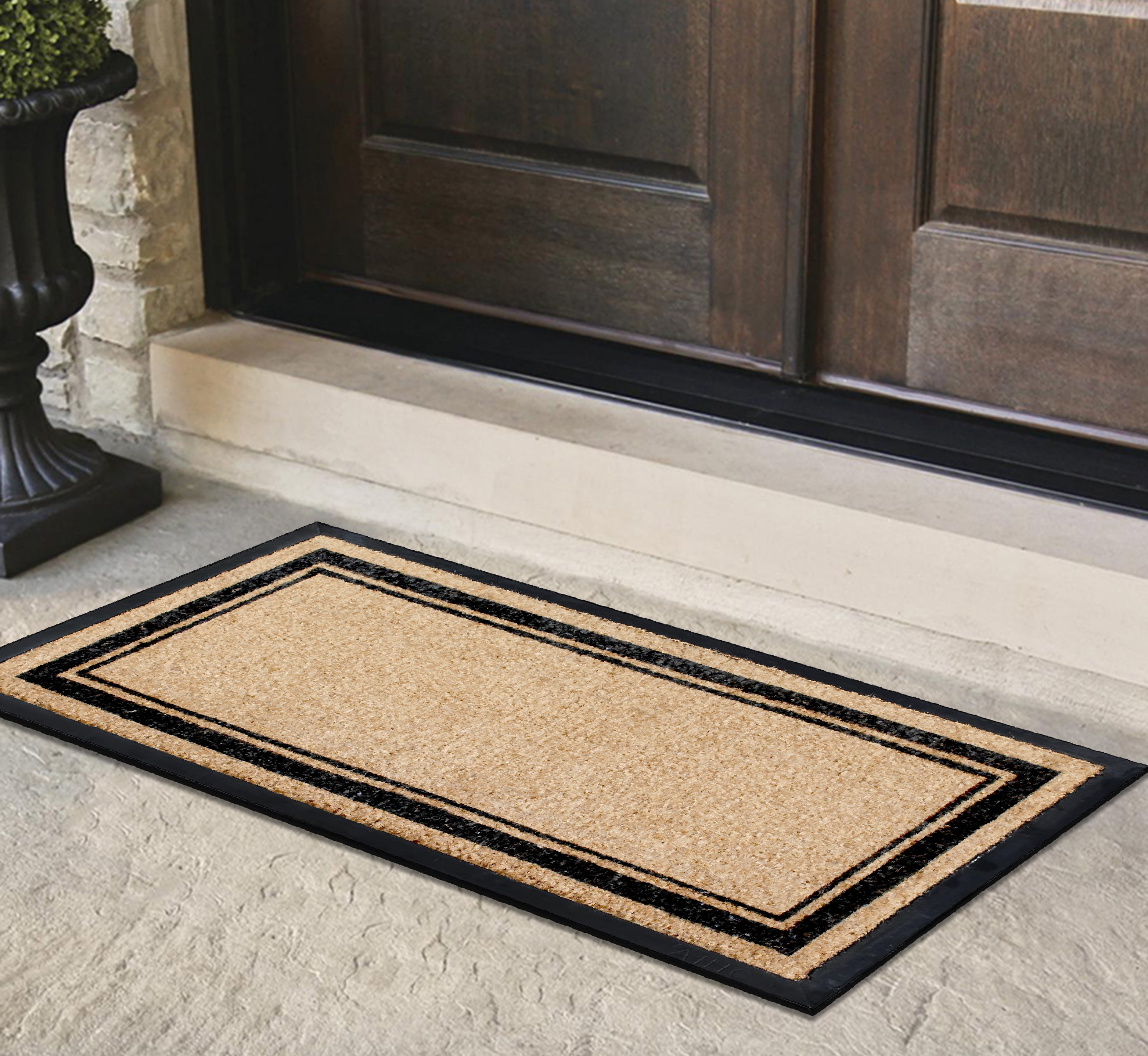 A1HC 30"x60" Natural Coir & Rubber Markham Picture Frame Door Mat, Heavy-Duty, Anti-Shed, Fade-Resistant, Durable Outdoor Welcome Mat