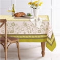 thumbnail image 1 of Nappe à Motif Campagnard Verte et Jaune, Tissu Coton et Lin, Nappe de Table Lavable, Anti-Poussière et Résistante aux Plis pour Restaurant, Pique-Nique, Repas à l'Intérieur et à l'Extérieur (60"X102 Pouces), 1 of 1