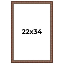 22x34 Dark Brown Bamboo Real Wood Picture Frame Width 1.5 inches | Interior Frame Depth 0.5 inches