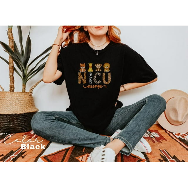 ALVORD T-Shirt d'Infirmière Nicu Unité de Soins Intensifs Néonatals Unisexe P-5TG