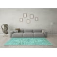 thumbnail image 3 of Ahgly Company Indoor Square Persian Light Blue Traditional Area Rugs, 8' Square, 3 of 4