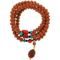 thumbnail image 1 of EeaseMX Collar de 108 cuentas de Rudraksha, pulsera de cuentas de oración budista para mujeres y hombres (color aleatorio), 1 of 8